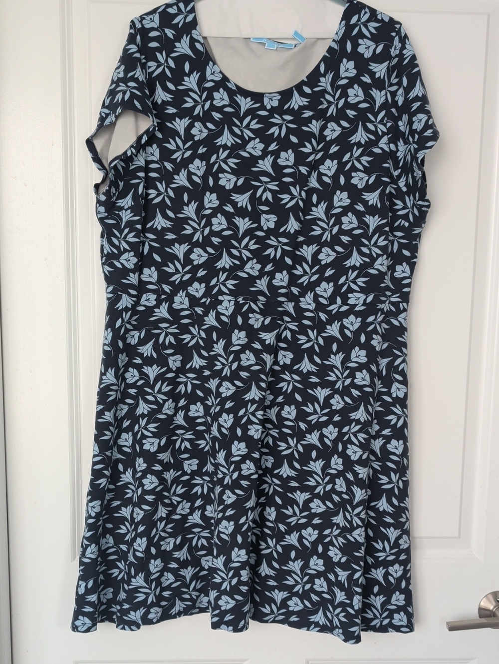 Draper James Navy Dress with Light Blue Floral Print